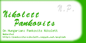 nikolett pankovits business card